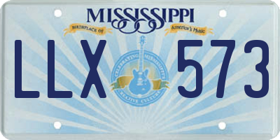 MS license plate LLX573