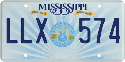 MS license plate LLX574