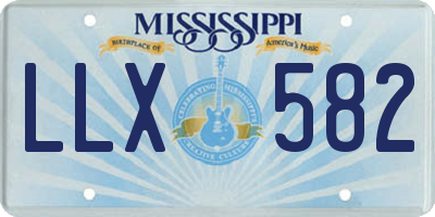 MS license plate LLX582