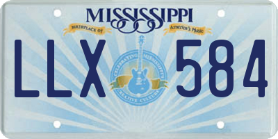 MS license plate LLX584