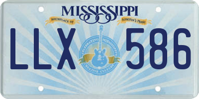MS license plate LLX586