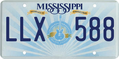 MS license plate LLX588