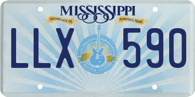 MS license plate LLX590