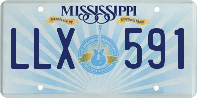 MS license plate LLX591