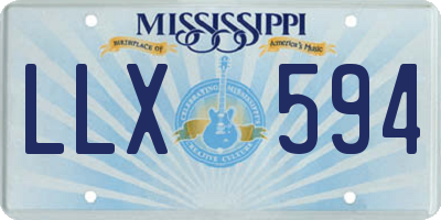 MS license plate LLX594