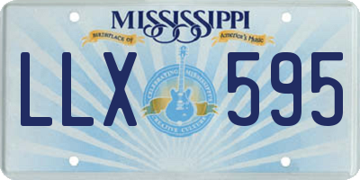 MS license plate LLX595