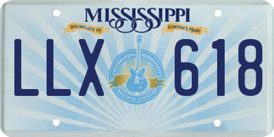 MS license plate LLX618