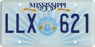 MS license plate LLX621