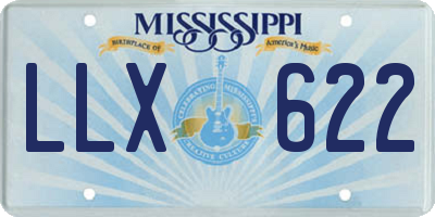 MS license plate LLX622