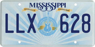 MS license plate LLX628