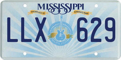 MS license plate LLX629