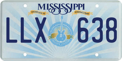 MS license plate LLX638