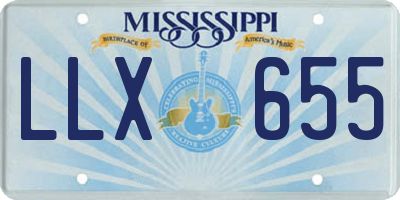 MS license plate LLX655