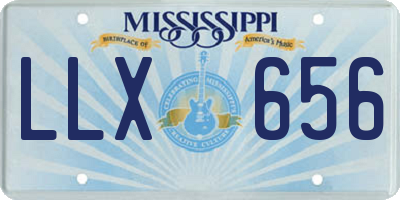 MS license plate LLX656