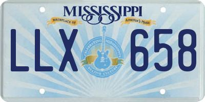 MS license plate LLX658