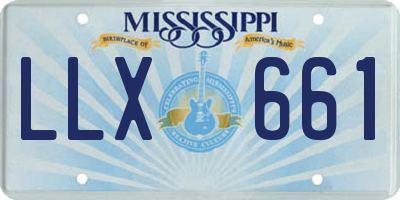 MS license plate LLX661