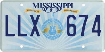 MS license plate LLX674