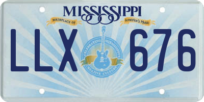 MS license plate LLX676