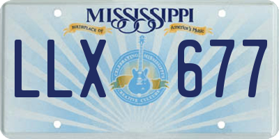 MS license plate LLX677
