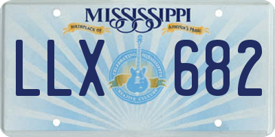 MS license plate LLX682