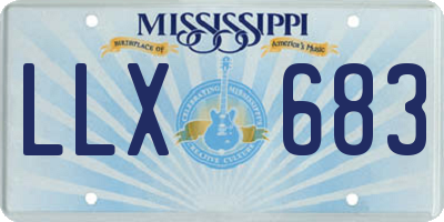 MS license plate LLX683