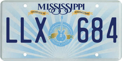 MS license plate LLX684