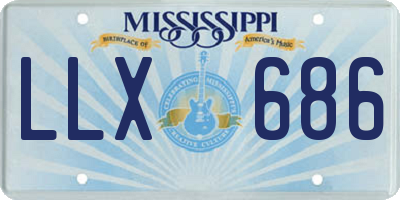 MS license plate LLX686