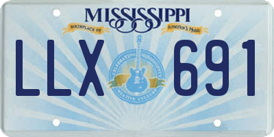 MS license plate LLX691