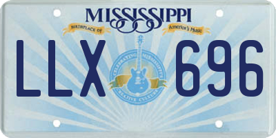 MS license plate LLX696