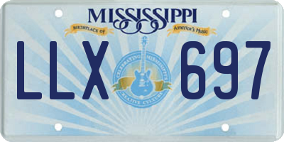 MS license plate LLX697