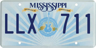 MS license plate LLX711