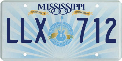 MS license plate LLX712
