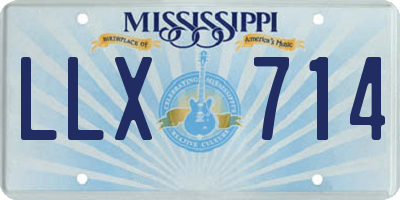 MS license plate LLX714