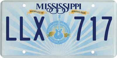 MS license plate LLX717