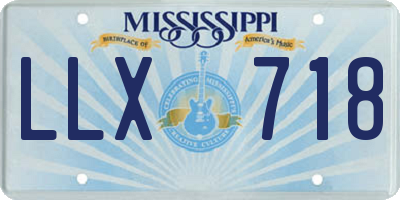 MS license plate LLX718