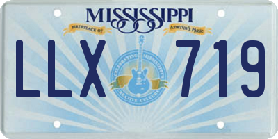 MS license plate LLX719