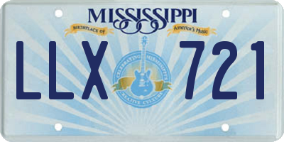 MS license plate LLX721