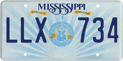 MS license plate LLX734
