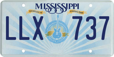 MS license plate LLX737