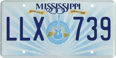 MS license plate LLX739