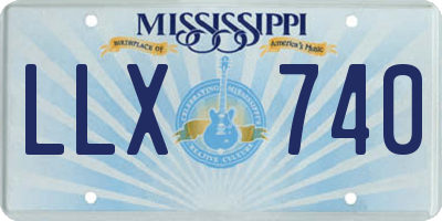 MS license plate LLX740