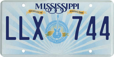 MS license plate LLX744