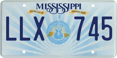 MS license plate LLX745
