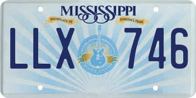 MS license plate LLX746