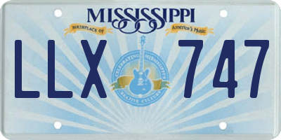 MS license plate LLX747