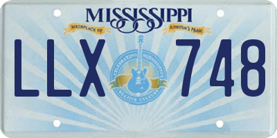 MS license plate LLX748