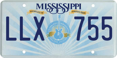 MS license plate LLX755