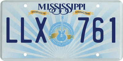 MS license plate LLX761