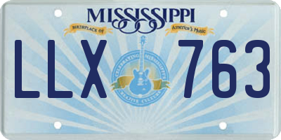 MS license plate LLX763