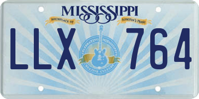 MS license plate LLX764